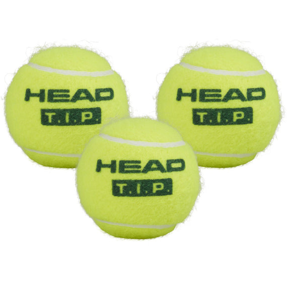Head T.I.P. Green Tennis Balls (can of 3) - For Junior