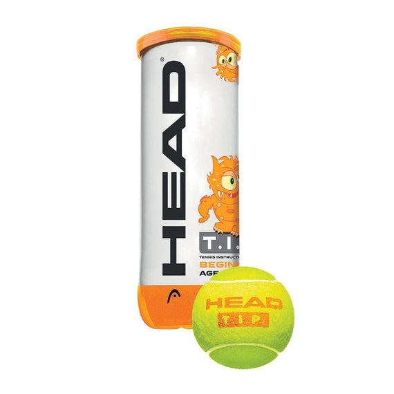 Head T.I.P. Orange Tennis Balls (can of 3) - For Junior