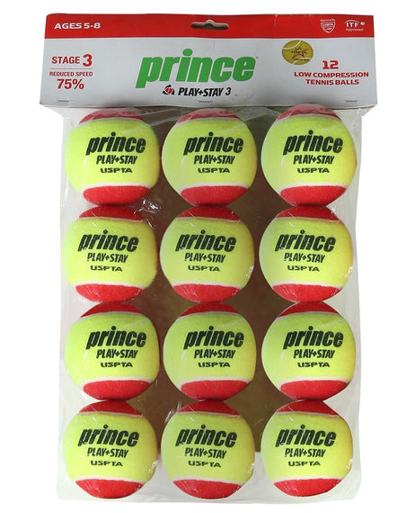 Prince Stage 3 Red Tennis Balls (Pack of 12)