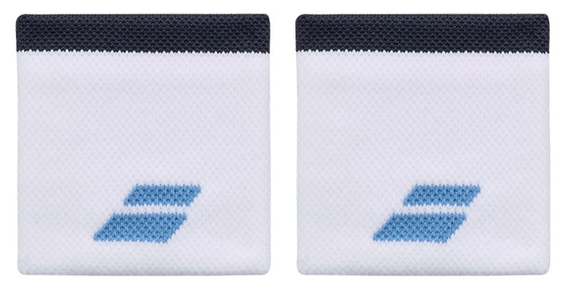 Babolat Logo Wristband White/Drive Blue