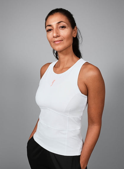 RS WOMEN'S MATCH TOP WHITE/ORANGE