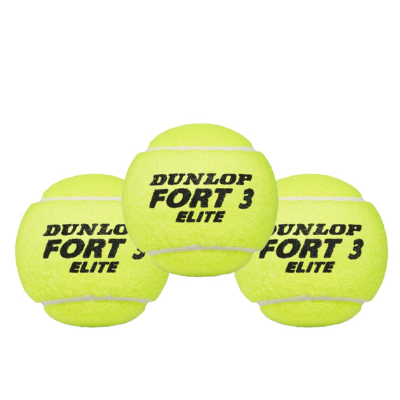 Dunlop Fort Elite Tennis Balls (Can of 3)