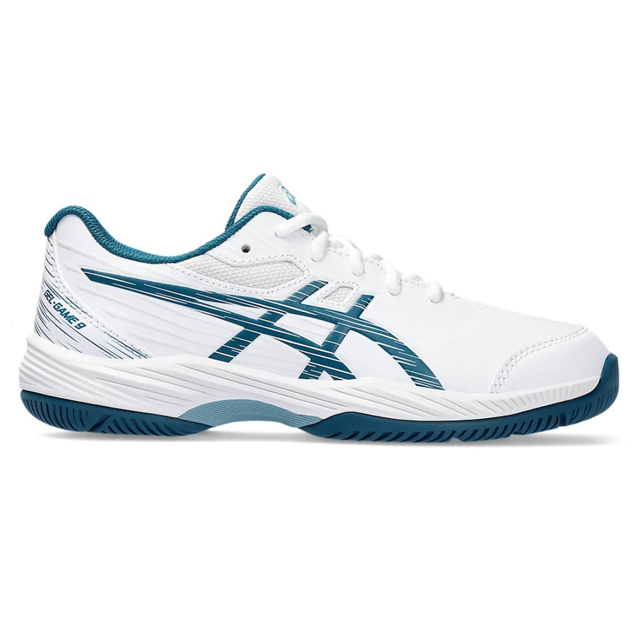 Asics Gel Game 9s Tennis Shoes Asics Gel Game GS White/Teal Junior
