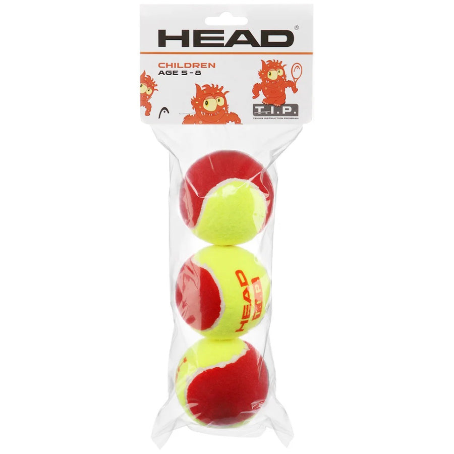 Head T.I.P. Red Tennis Balls (Pack of 3 Balls)