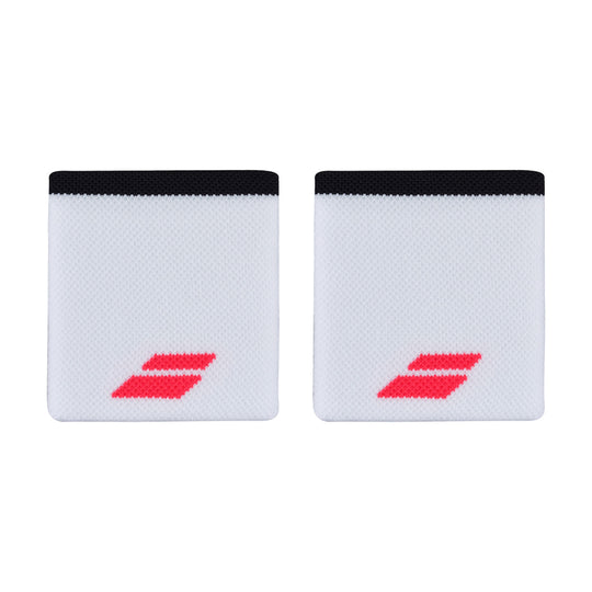 Babolat Logo Jumbo Wristband White/Strike Red