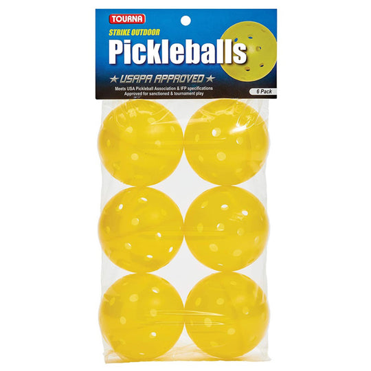 Tourna Strike Outdoor Pickleballs 6pcs