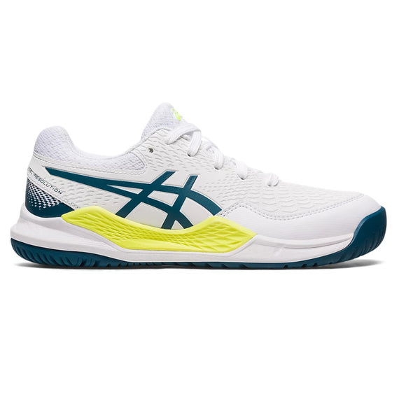Asics Gel Resolution 9 GS White/Teal Junior Shoes